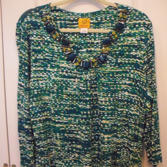 Ruby Rd green/teal blouse - Picture 1 of 3